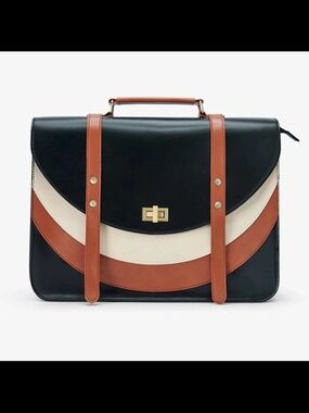 ECOSUSI Alania Laptop Vegan Leather Briefcase Messenger Bag Back to School